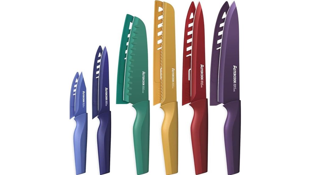 astercook 12 color knife set