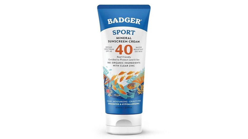 badger reef spf40 sunscreen