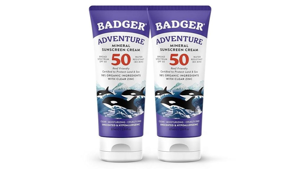 badger spf50 sunscreen 2 pack