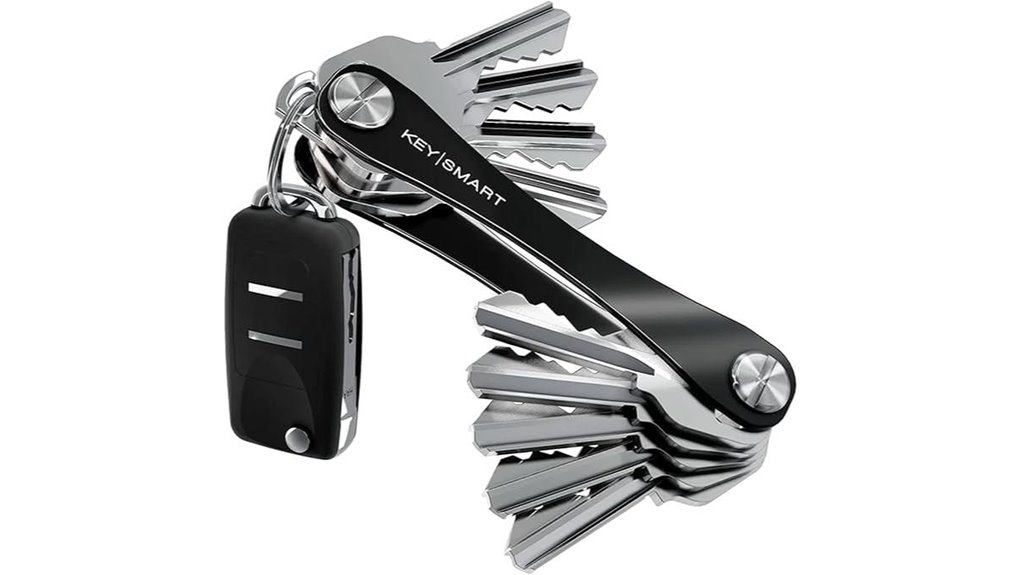 black compact 14 key organizer