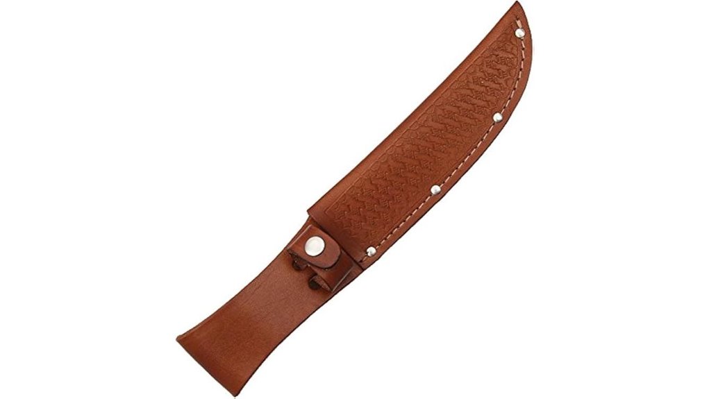 brown leather knife sheath