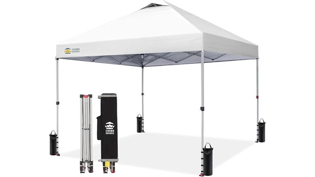 crownshades 10x10 pop up tent