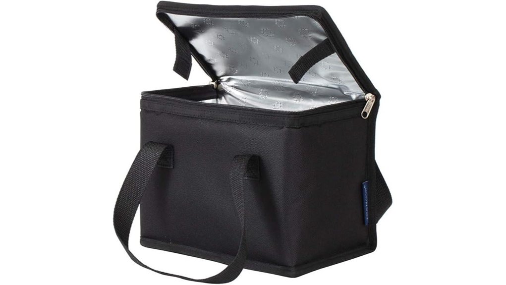 foldable black 10 capacity bag