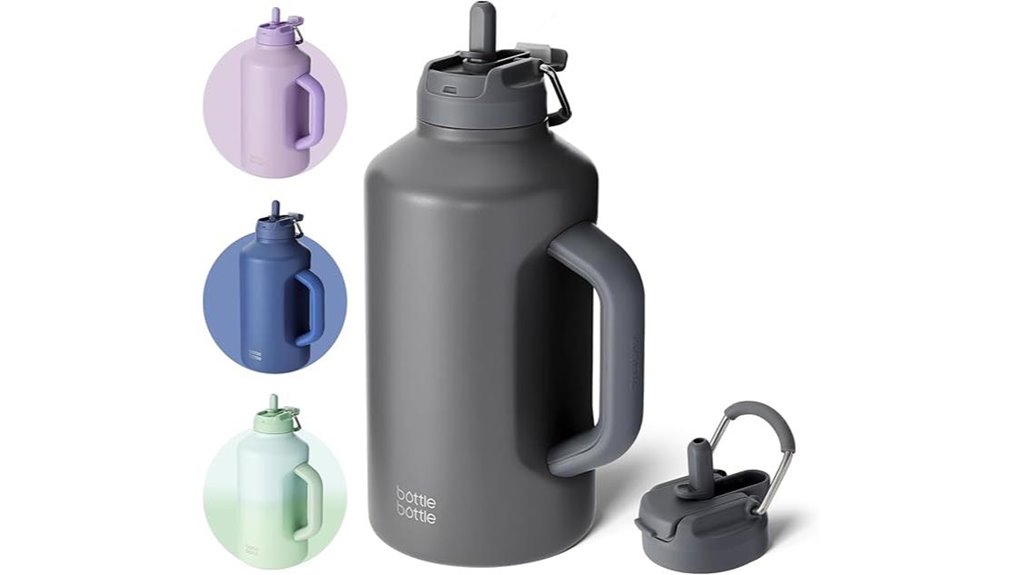 insulated 64oz stainless straw