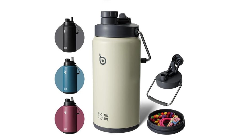 insulated 64oz straw bottle