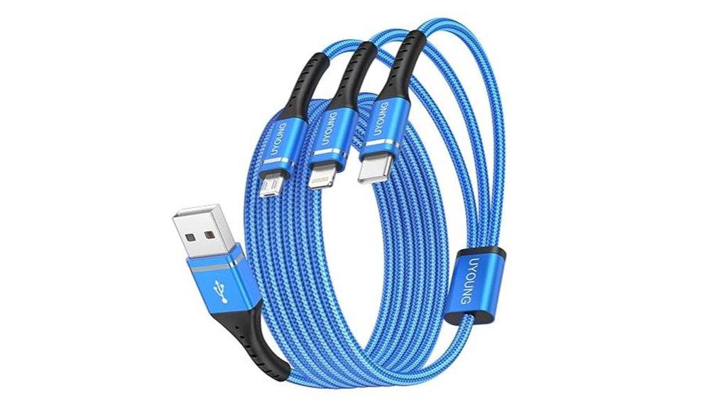two 10ft 3 in 1 cables