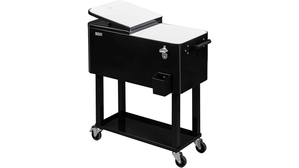 vingli 80 quart rolling cart